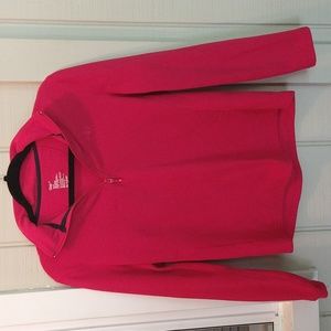 Gap quarter zip solid pink fleece pullover size small